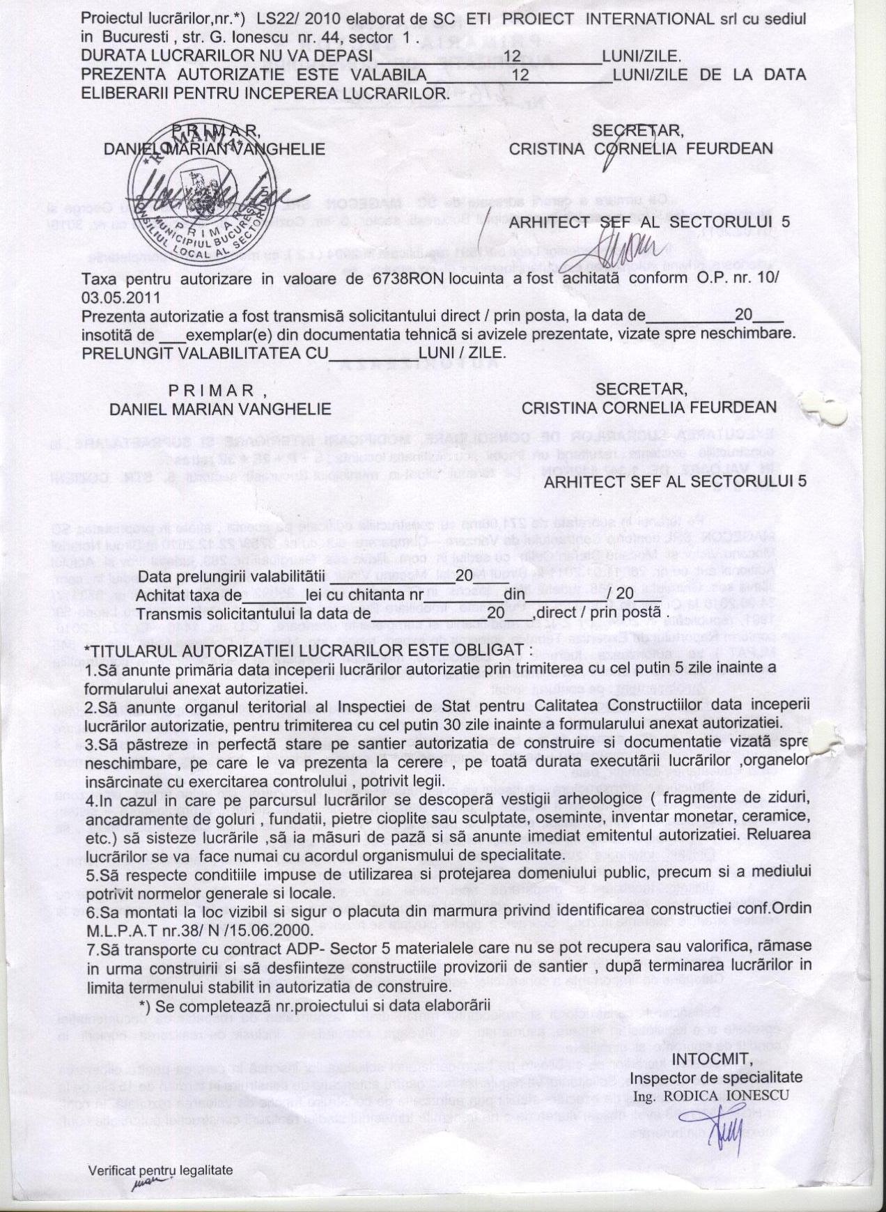 Autorizatie constructie